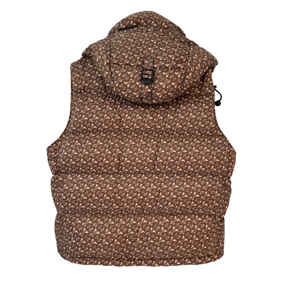 Burberry Monogram Down Puffer Coat Detachable Sleeve Tan Brown XXXL - Picture 7 of 15